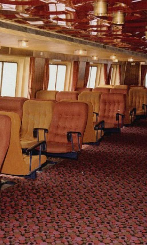 the passenger seating area on the Stena Nordica