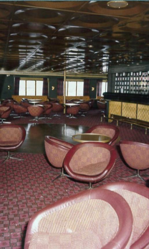 the passenger bar area on the Stena Nordica
