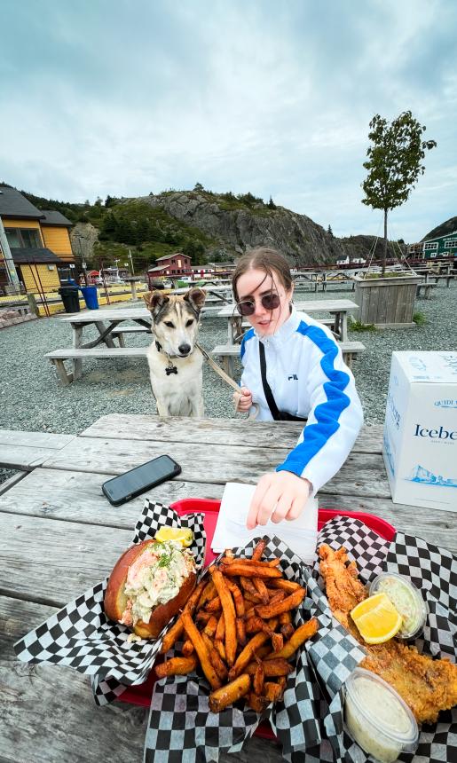 girl eating food